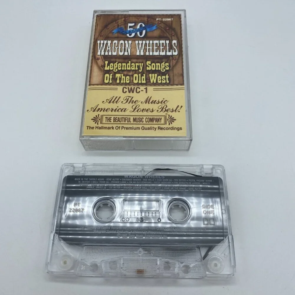 Wagon Wheels 50 Classics No 1 1992 Cassette Cowboy Country Sony USA